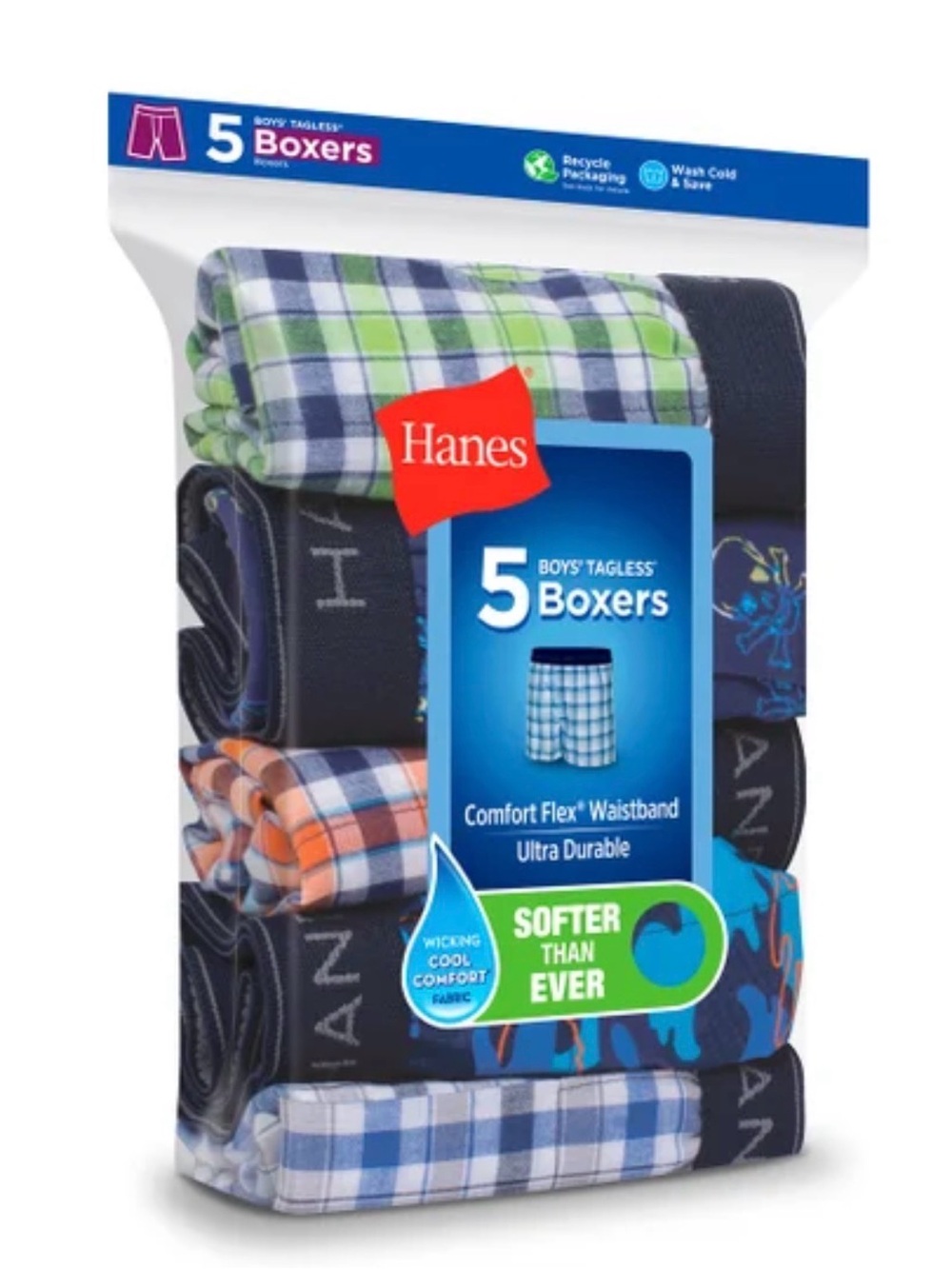 5 Pack-Boys Tagless Boxers
Sz Lg (14-16)
New in Pkg